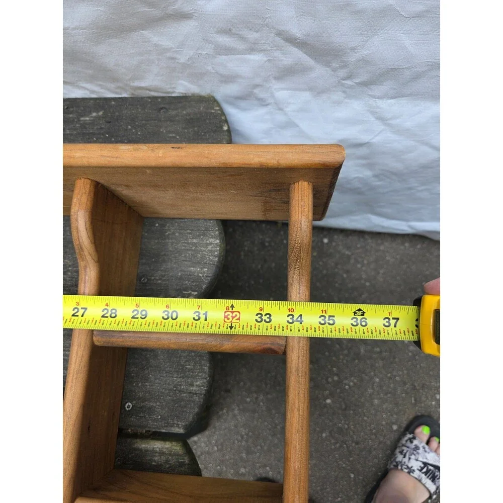 Vintage Wooden Wall Shelf Coat Rack Pegs Spice Display Country Farmhouse Rustic